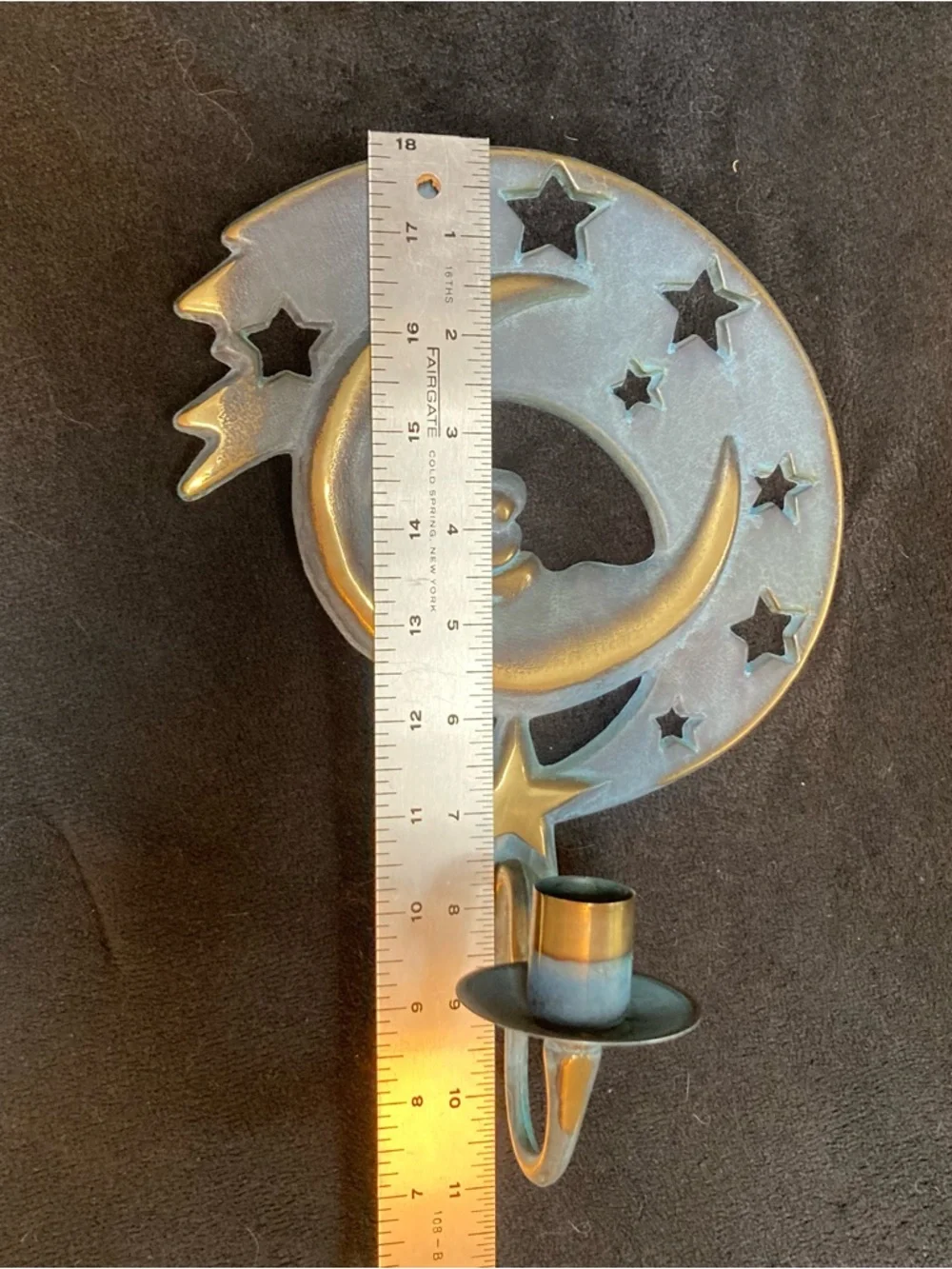 1994 Pair of Sun and Moon PartyLite metal candle holders - Picture 15 of 16
